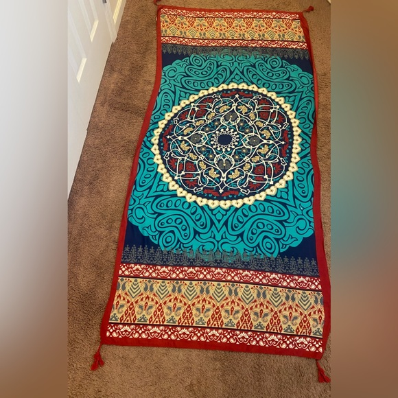 unbranded Accessories - 2 FOR $20 Shawl Wrap Throw Scarf Soft Tapestry Table Cloth Red Multi Color Aztec